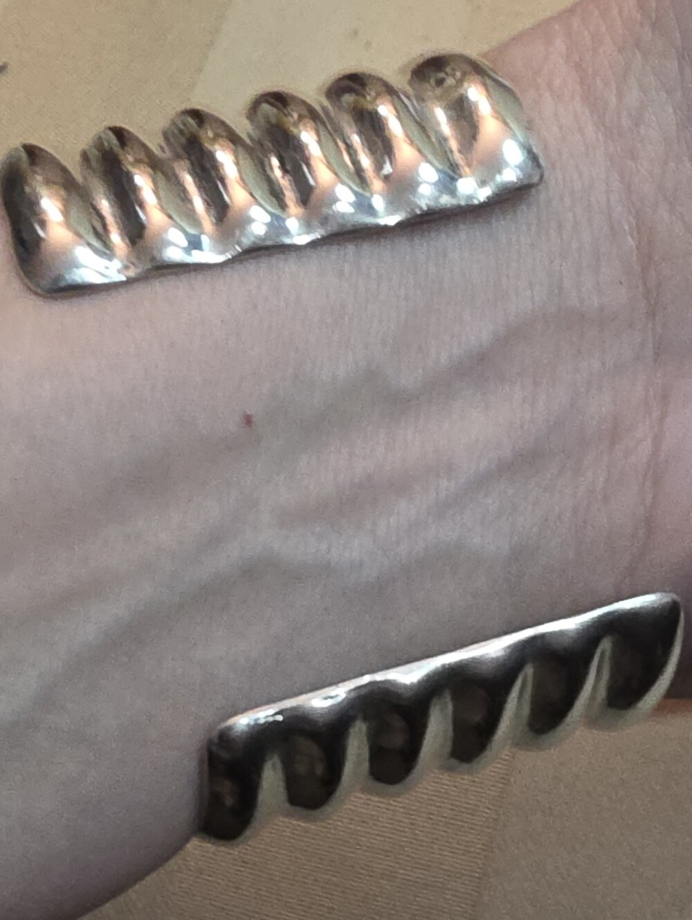 TAXCO NATIVE AMERICAN TR-110 STERLING SILVER 925 CUFF BRACELET 61.20 Grams - Picture 5 of 8